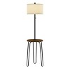 Floor Lamp End Table: USB Port, Pull Chain, Hairpin Legs, Linen Shade - Trademark Global - image 4 of 4