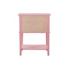 VYNXARIA Contemporary Nightstand With Open Shelf£¬Perfect for Small Spaces£¬Pink - 3 of 4