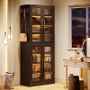 Hommoo 8-Tier Tall Shoe Storage Cabinet with Acrylic Doors and LED Lights - 2 of 4