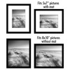 Americanflat 8x10 Picture Frame with Mat for 5x7, Black, 2 Pack - 4 of 4