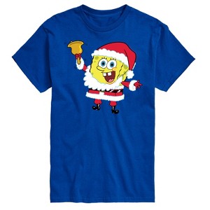 Men's - SpongeBob SquarePants - Spongebob Santa Christmas Short Sleeve Graphic T-Shirt - 1 of 4