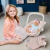 Olivia's Little World Polka Dot Princess Baby Doll Carrier & Car Seat Set, Pink/Gray - 2 of 4