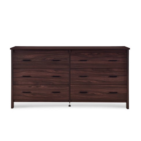 Olimont Contemporary 6 Drawer Dresser Walnut - Christopher Knight Home