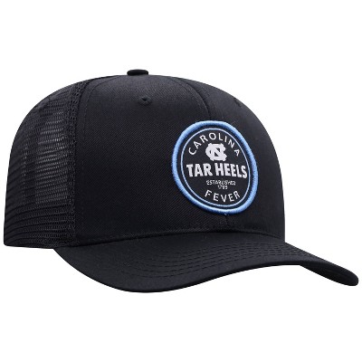 NCAA North Carolina Tar Heels Men's Black Twill with Hard Mesh Back Hat