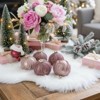 SEVOBAL Tree Ornaments 6PCS Set 3.9" Christmas Ball Ornaments Glass Hanging Decor for Holiday Tree Party Decor, Purple, 3.9"*3.9"*3.9" - 2 of 4