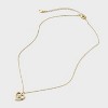 14K Gold Dipped Cubic Zirconia Heart Cross Necklace - Gold - 2 of 4