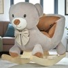 Mshliw Rocking Horse Ride-On Toy for Toddlers, Plush Animal Rocker with Sound, Wooden Base, Seat Belt, Gift for Kids 18–36 Months, Halloween gift - 3 of 4