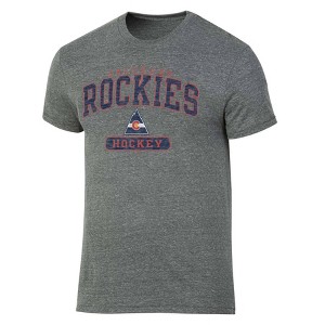 NHL Colorado Rockies Men's Gray Vintage Tri-Blend T-Shirt - 1 of 3