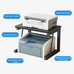 2-Tier Desktop Printer Stand with Storage Shelves ¨C Space Saving Organizer Rack for Office and Home - 1 of 3