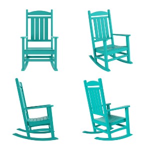 WestinTrends All-Weather Outdoor Patio Poly Classic Porch Rocking Chair (Set of 4) - 1 of 2