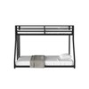 TiramisuBest Twin-over-Full Bunk Bed: Heavy-duty Sturdy Metal, Noise Reduced,Wooden Guardrail, Convenient for Three, No Box Spring, White - 3 of 4