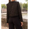 Women's Cropped Fitted Tweed Blazer - Attentif S - 2 of 4