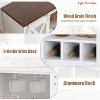 Entryway Coffee Bar Cabinet w/Sliding Barn Doors, Farmhouse Console Table w/ Stemware & Wine Racks, Sideboard Buffet Cabinet - 4 of 4