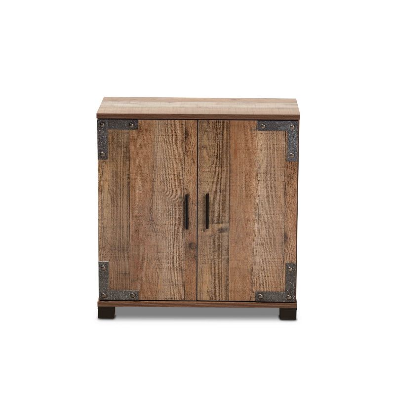 2 Door Cyrille Wood Shoe Cabinet Brown - Baxton Studio, 4 of 11