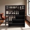 Full Over Full Stairway Bunk Bed with Storage Shelves, Convertible Design, Guard Rails, and Pine Frame - 4 of 4