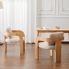 Okak Modern Dining Chairs with Pillow Back Set of 2, Solid Wood Frame, Fabric Armchairs Kitchen Side Chairs for Living/Dining Room - 2 of 4