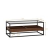 Coffee Table With Storage Compartment, 47.24in Tempered Glass Bearing Up To 33 Pounds,Black - 3 of 3
