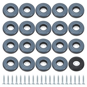 Unique Bargains Polytetrafluoroethylene Screw on Furniture Glides Sliders Grey - 1 of 4