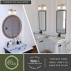 VAXCEL Huntley LED Compatible Farmhouse Bathroom Vanity Wall Fixture White Schoolhouse Glass - 3 of 4