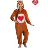 HalloweenCostumes.com Care Bears Tenderheart Bear Adult Costume Jumpsuit | Hooded Fleece Outfit with Heart Design for Halloween Cosplay - 2 of 4