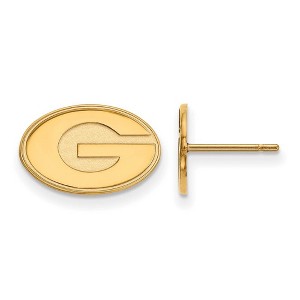 Black Bow Jewelry 10k Yellow Gold Georgia Bulldogs NCAA Post Earrings - 1 of 3