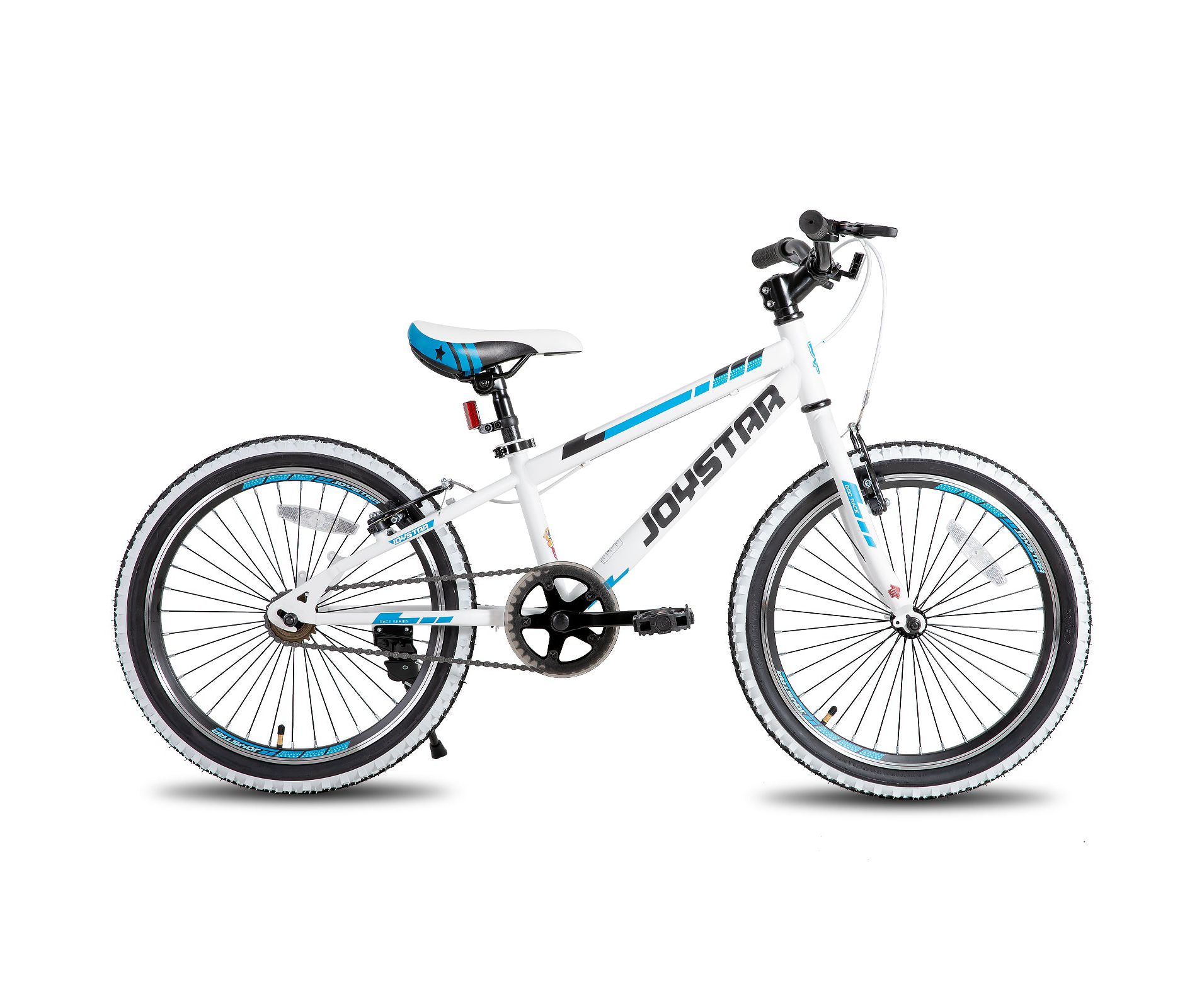 JOYSTAR Lubbock Kids Mountain Bike, White, 20 inch, 1-speed