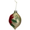 Northlight Poinsettia Finial Christmas Ornament - 6.5" - Red and Gold - 3 of 3