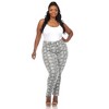 Plus Size Faux Suede Snake Print Pants - White Mark - 4 of 4