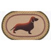 Earth Rugs Dachshund Oval Patch Tread Rug – 20"x30" Rustic Dog Lover Fabric Accent - 2 of 3