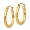 Black Bow Jewelry 2.5mm x 20mm 14k Yellow Gold Classic Round Hoop Earrings - 2 of 4