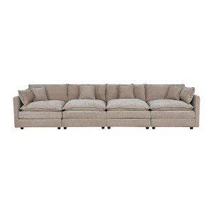 NicBex Couches for Living Room Deep Seat Sofa Couch Upholstered 2 Seater Sleeper Loveseat Sofa with 4 Pillows for Bedroom - 1 of 4