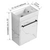 Osparple Floating Bathroom Vanity with Sink and Soft Close Doors,Modern Bathroom Sink Cabinet for Bathroom,Walnut/Oak/White - 3 of 4