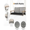 55"2-Person Patio Wicker Hanging Swing Chair - 4 of 4