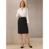 INSPIRE CHIC Women's Business Pencil High Waist Mental Decor Formal Work Midi Skirts - 2 of 4