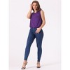 Allegra K Women's Sleeveless Cowl Neck Lightweight Casual Blouse - 4 of 4