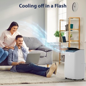 14000 Btu Portable Air Conditioner Fast Cooling 750 Sq.ft, 3-in-1 Floor Air Conditioner Portable W/cooling, Dehumidification And Fan - 1 of 4