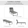 Chic Crate - Outsunny 400lb Reclining Sun Lounger - 8-Position Adjustable & Detachable Cooling Pillow - Compact Fold for Beach/Patio, Storm Grey - 4 of 4