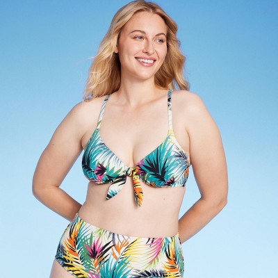 Tesco Holiday Shop Multi Spotted Twist Front Briefs/Halterneck Top Bikini  Set 8