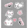 Good Vibes Cat Stickers Women's Crew Neck Short Sleeve Top - 2 of 3