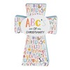 Dicksons TTCR-358 ABC's Of Christianity White And Sky Blue 6 x 4 Resin Wedge Shaped Cross Decorative Tabletop Plaque Home Décor - 3 of 3