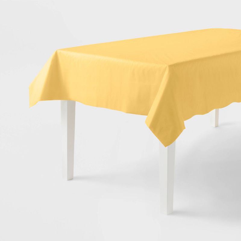 Rectangular Disposable Table Cover Yellow - Spritz&#8482;, 1 of 4
