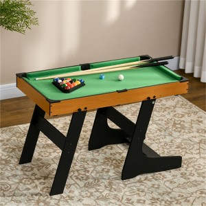 YONWAY 38" Foldable Billiards Tabletop Game, Pool Table Set, Fun for the Whole Family with Easy Folding for Storage, Balls, Chalk, Brush for Game Room - 1 of 4