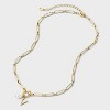 14K Gold Dipped Pearl Charm on Chain Initial Necklace - A New Day Gold - 3 of 4