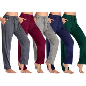 Blue Ice Women's Loose  Fit Classic Lounge Pants-5 Pack - 1 of 4
