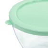 Gibson 6 Piece Borosilicate Glass Prep Bowl Set with Plastic Lids in Mint - 3 of 4