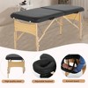 FDW PayLessHere Massage Table Massage Bed Spa Bed 73 Inch Height Adjustable 2 Fold Massage Table W/Carry Case Portable Salon Bed,Black - 4 of 4