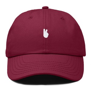Dalix Lil Peace Sign Embroidered Cotton Cap Outdoor Dad Hat Womens - 1 of 4