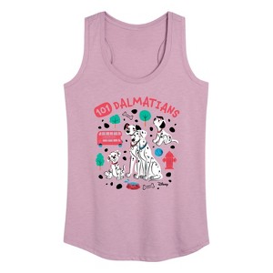 Women's - 101 Dalmatians - Collage of Dalmatian Family Graphic Racerback Tank - 1 of 4