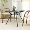 Tangkula 32" Patio Dining Table w/ 1.6" Umbrella Hole & Lid DPC Tabletop for Backyard - 4 of 4