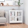 Yukimo 31.5" White Buffet Sideboard Cabinet with 2 Transparent Doors, Dining Room Credenza with Two-Tier Shelves for Kitchen and Hallway Storage - 2 of 4